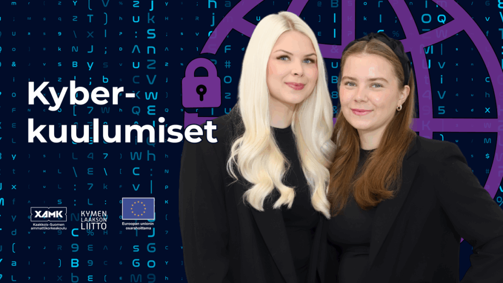 Kyberkuulumiset -videosarjan mainoskuva, jossa uutistoimitus.